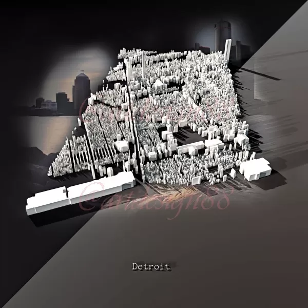 City skin 3D • Detroit 